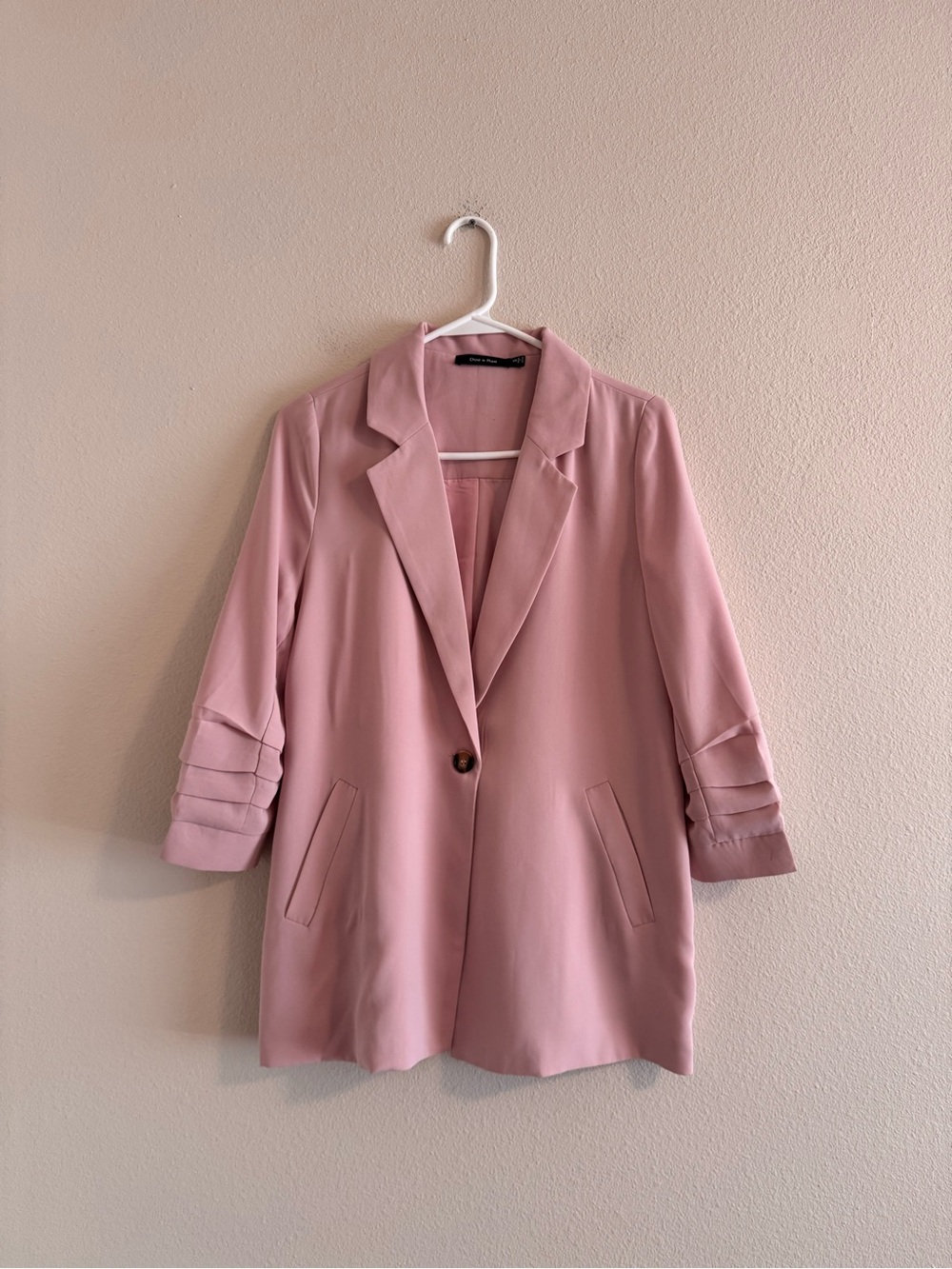 Doe & Rae Blush Pink Womens Blazer Jacket